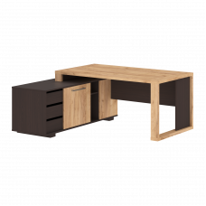 Стол руководителя ALTO ACT 1716L, Дуб Бофорд/Венге Магия