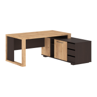 Стол руководителя ALTO ACT 1716R, Дуб Бофорд/Венге Магия