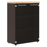 Шкаф со стеклянными дверьми и топом ALTO AMC 85.7, Дуб Бофорд/Венге Магия