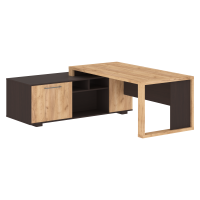 Стол руководителя ALTO ACT 2118L, Дуб Бофорд/Венге Магия