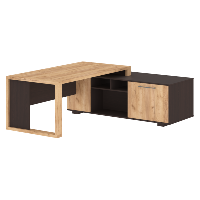 Стол руководителя ALTO ACT 2118R, Дуб Бофорд/Венге Магия