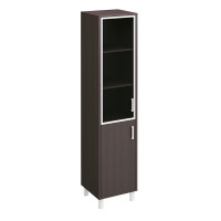 Шкаф для документов левый двери стекло в раме + ДСП Born 431-813 ВГ, венге