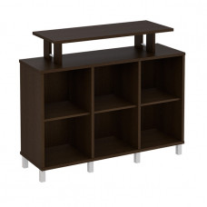 Стеллаж низкий с надстройкой В 801-411 ВГ, венге