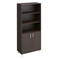 Шкаф для документов двери ДСП без замка + ниши 430-821 ВГ, венге