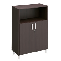 Шкаф для документов двери ДСП с замком +ниша Born 420-821-1 ВГ, венге