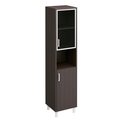 Шкаф правый двери стекло + ДСП без замка + ниша Born 431-820 ВГ, венге