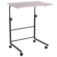 Стол BRABIX Smart CD-013, 600х420х745-860 мм, ЛОФТ, регулируемый, колеса, металл/ЛДСП дуб, каркас черный