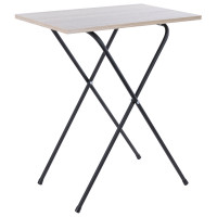 Стол BRABIX Smart CD-011, 600х380х705 мм, ЛОФТ, складной, металл/ЛДСП дуб, каркас черный