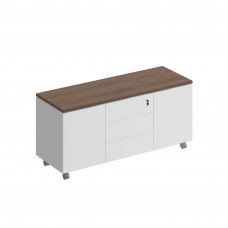 Тумба для оргтехники Bravo БР СИ 262 ДГ БП БП дуб гладстоун/белый премиум/белый премиум