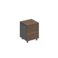 Тумба выкатная 3-ящичная с замком Bravo БР СИ 213 ДГ АР ДГ дуб гладстоун/антрацит премиум/дуб гладстоун
