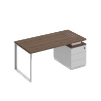 Стол руководителя на опорной тумбе (левый/правый) Bravo БР 103 ДГ БП БП дуб гладстоун/белый премиум/белый премиум