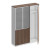 Шкаф комбинированный (документы со стеклом - одежда узкий) Bravo БР СИ 310 ДГ БП ДГ/ХР дуб гладстоун/белый премиум/дуб гладстоун