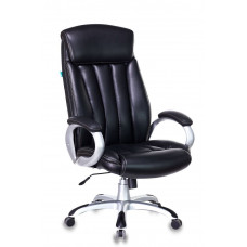Кресло руководителя Бюрократ T-9922 черный Leather Venge Black искусственная кожа крестовина пластик