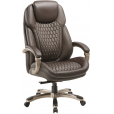 Кресло руководителя Бюрократ T-9917 коричневый рец.кожа/кожзам крестовина пластик пластик золото