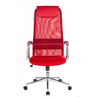 Кресло руководителя Бюрократ KB-9N красный TW-35N TW-97N сетка/ткань с подголов. крестовина металл х