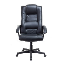Кресло руководителя Бюрократ T-9906N черный кожа крестовина пластик