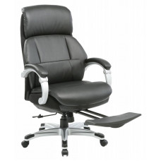Кресло руководителя Бюрократ _Miro черный рец.кожа/кожзам крестовина пластик подст.для ног пластик с