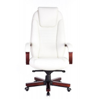 Кресло руководителя Бюрократ T-9923WALNUT слоновая кость кожа крестовина металл/дерево