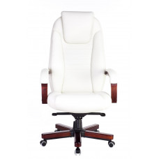 Кресло руководителя Бюрократ T-9923WALNUT слоновая кость кожа крестовина металл/дерево