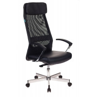 Кресло руководителя Бюрократ T-995SL черный TW-01 искусст.кожа/сетка с подголов. крестовина металл с