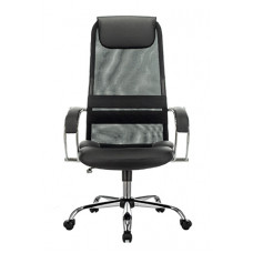 Кресло руководителя Бюрократ CH-608SL черный TW-01 TW-11 искусст.кожа/сетка/ткань с подголов. кресто