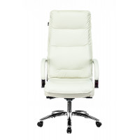 Кресло руководителя Бюрократ T-9927SL слоновая кость кожа крестовина металл хром