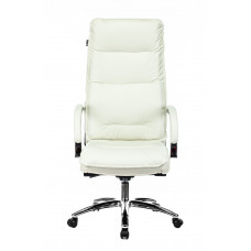 Кресло руководителя Бюрократ T-9927SL слоновая кость кожа крестовина металл хром