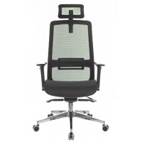 Кресло руководителя Бюрократ 821 черный сетка с подголов. крестовина алюминий