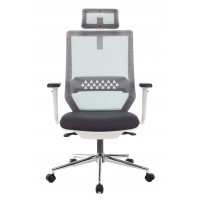 Кресло руководителя Бюрократ MC-W612N-H темно-серый TW-04 38-417 с подголов. крестовина металл хром