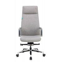 Кресло руководителя Бюрократ _JONS серый крестовина алюминий