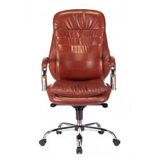 Кресло руководителя Бюрократ T-9950 коричневый искусственная кожа крестовина металл хром