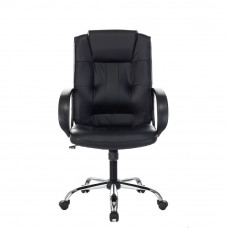 Кресло руководителя Бюрократ T-800N черный кожа крестовина металл хром