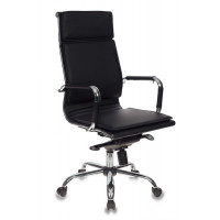 Кресло руководителя Бюрократ CH-993MB черный эко.кожа крестовина металл хром