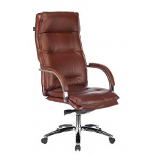 Кресло руководителя Бюрократ T-9927SL светло-коричневый Leather Eichel кожа крестовина металл хром