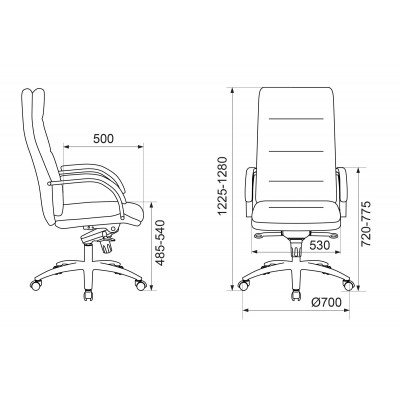 Кресло руководителя Бюрократ T-9927SL светло-коричневый Leather Eichel кожа крестовина металл хром