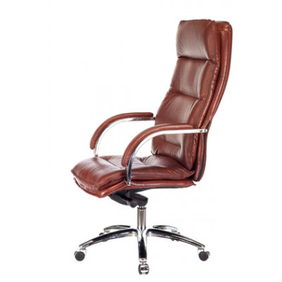 Кресло руководителя Бюрократ T-9927SL светло-коричневый Leather Eichel кожа крестовина металл хром