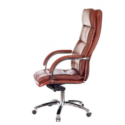 Кресло руководителя Бюрократ T-9927SL светло-коричневый Leather Eichel кожа крестовина металл хром