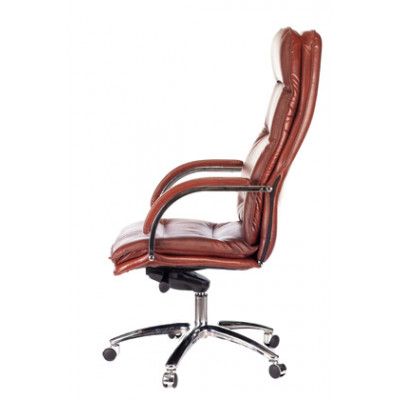 Кресло руководителя Бюрократ T-9927SL светло-коричневый Leather Eichel кожа крестовина металл хром