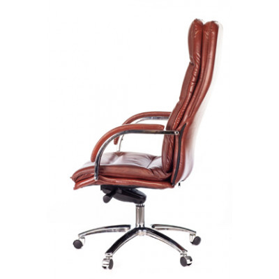 Кресло руководителя Бюрократ T-9927SL светло-коричневый Leather Eichel кожа крестовина металл хром