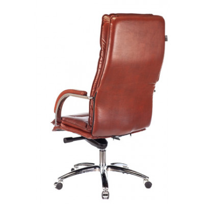 Кресло руководителя Бюрократ T-9927SL светло-коричневый Leather Eichel кожа крестовина металл хром