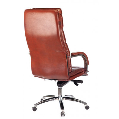 Кресло руководителя Бюрократ T-9927SL светло-коричневый Leather Eichel кожа крестовина металл хром