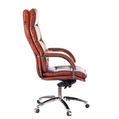 Кресло руководителя Бюрократ T-9927SL светло-коричневый Leather Eichel кожа крестовина металл хром