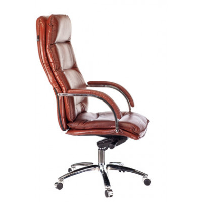 Кресло руководителя Бюрократ T-9927SL светло-коричневый Leather Eichel кожа крестовина металл хром