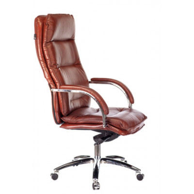 Кресло руководителя Бюрократ T-9927SL светло-коричневый Leather Eichel кожа крестовина металл хром