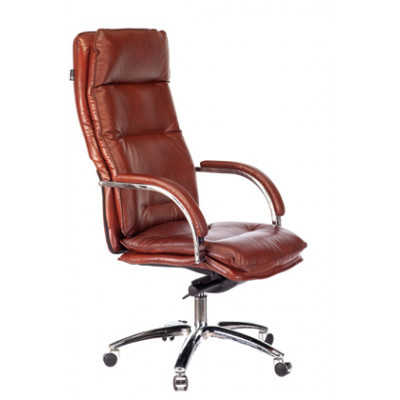 Кресло руководителя Бюрократ T-9927SL светло-коричневый Leather Eichel кожа крестовина металл хром