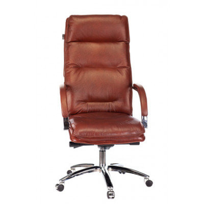 Кресло руководителя Бюрократ T-9927SL светло-коричневый Leather Eichel кожа крестовина металл хром