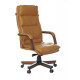 Кресло руководителя Бюрократ T-9927WALNUT горчичный кожа крестовина металл/дерево