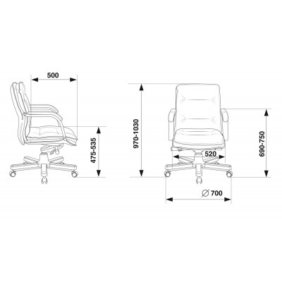 Кресло руководителя Бюрократ T-9927WALNUT-LOW горчичный кожа низк.спин. крестовина металл/дерево