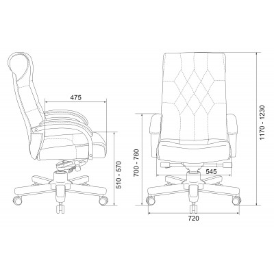 Кресло руководителя Бюрократ T-9928WALNUT светло-коричневый Leather Eichel