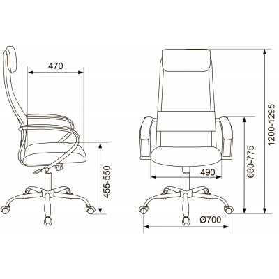 Кресло руководителя Бюрократ CH-607SL черный TW-01 Neo Black